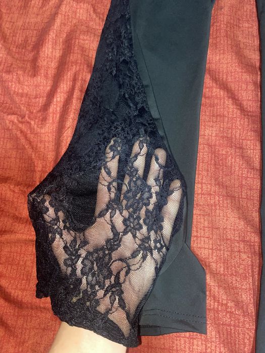 Pantaloni casual eleganti cu dantela