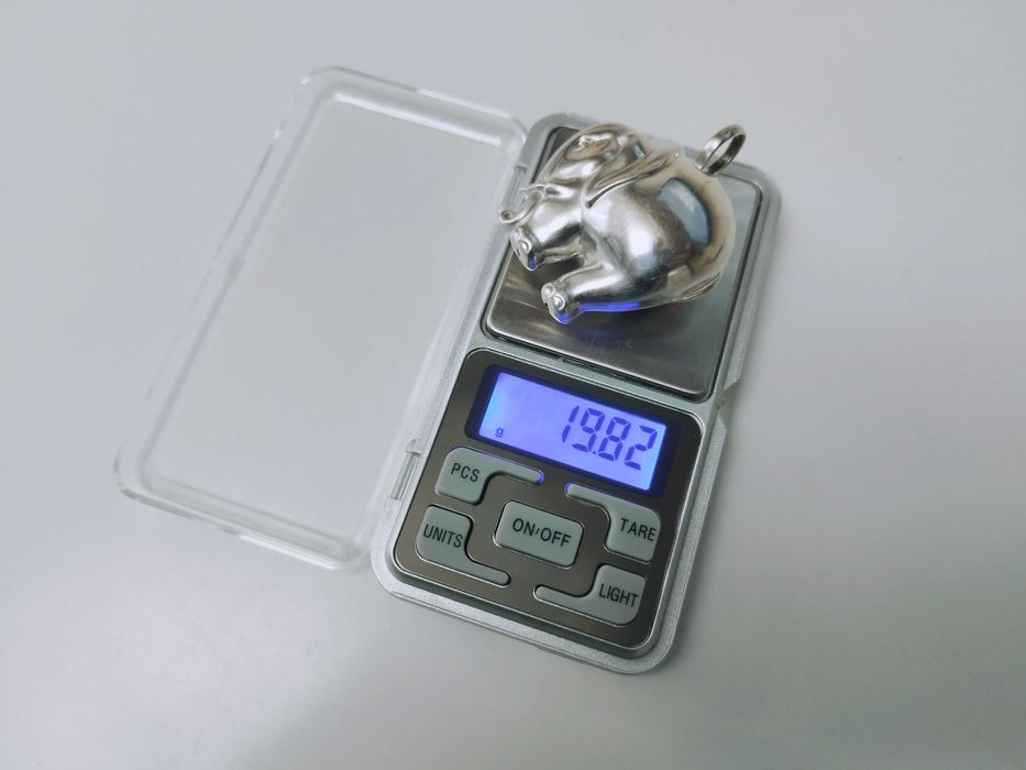 Ornament craciun argint sterling 925 elefant , Pandantiv