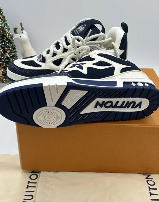 Louis Vuitton Skate Blue Marin Adidasi Trainer - Stoc Limitat