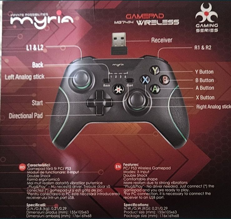 Controller Wireless pentru PC/PS3
