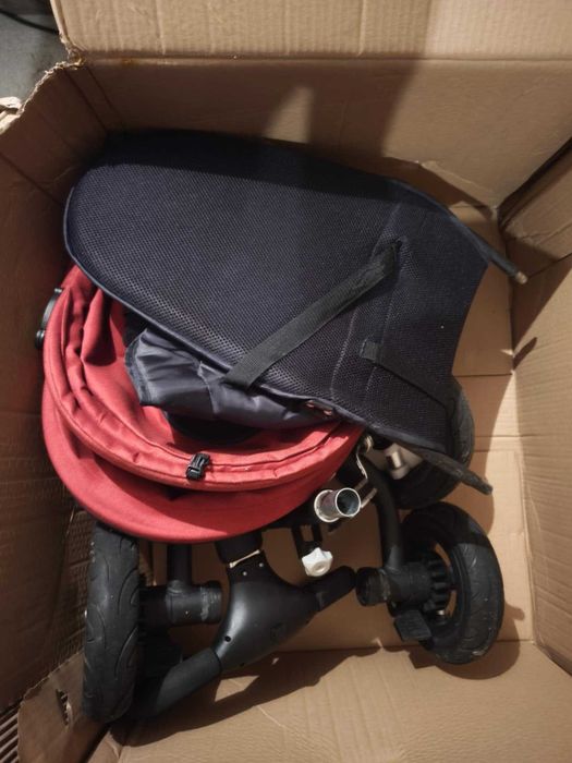 Мултифункционална детска триколка Wunderkid Trax, Сгъваема, Червено