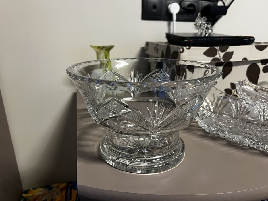 Български ръчно изработени кристални чаши / кристална купа