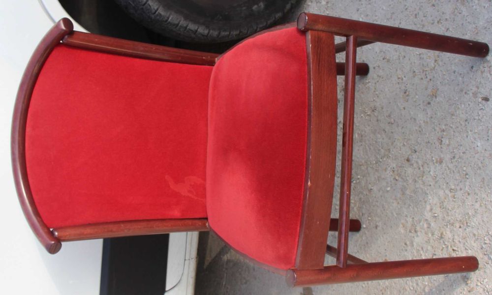 2 buc Scaun cu cadru din lemn masiv; Scaun solid tapitat