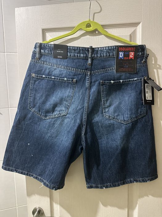 Къси Дънки Dsquared Потур Широк Крачол