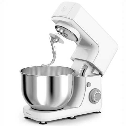 Robot de bucatarie Tefal MasterChef Essential QB150138, 800W, capacitate bol inox 4.8L, 6 trepte de viteza, functie pulse, alb