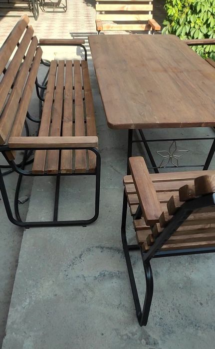 лофт, 2скамейки,2кресла+стол