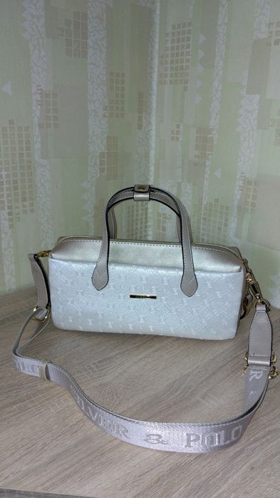 Малка дамска чанта ,,Silver Polo", Нова, Цвят ,,Сатен"
