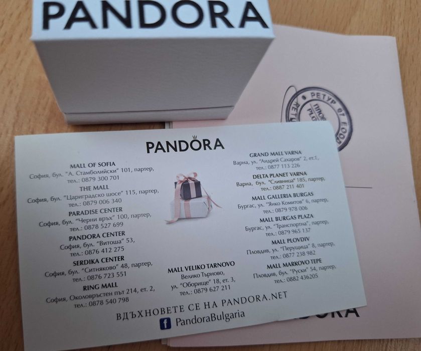Обеци Pandora нови със сертификат