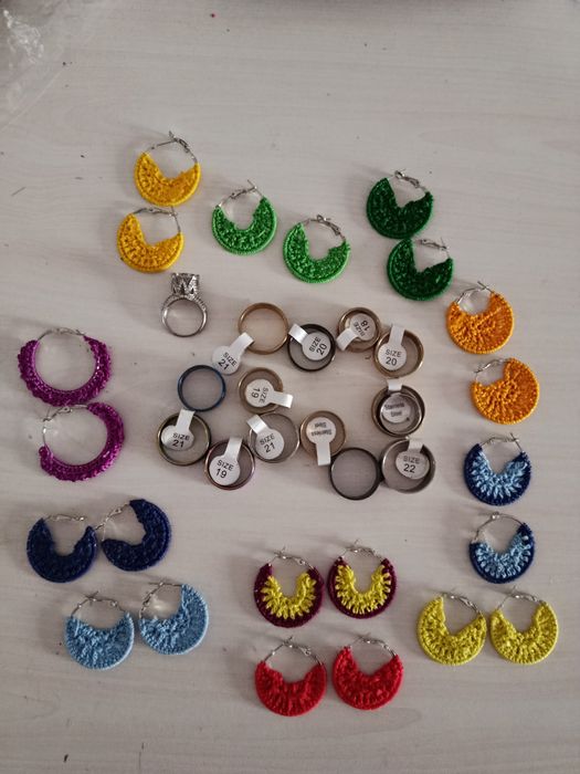 Кольца новый серьги ручной работы