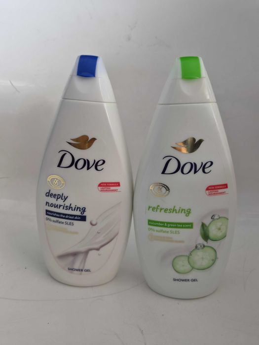1 бр-4.99€ 2 бр-6.99€ Dove душ гел 450мл, 2 аромата  Description: