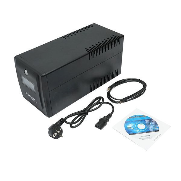 Ups устройство 1000va/600w с 2x7,5ah батерии и 4 шуко гнезда, lcd, usb