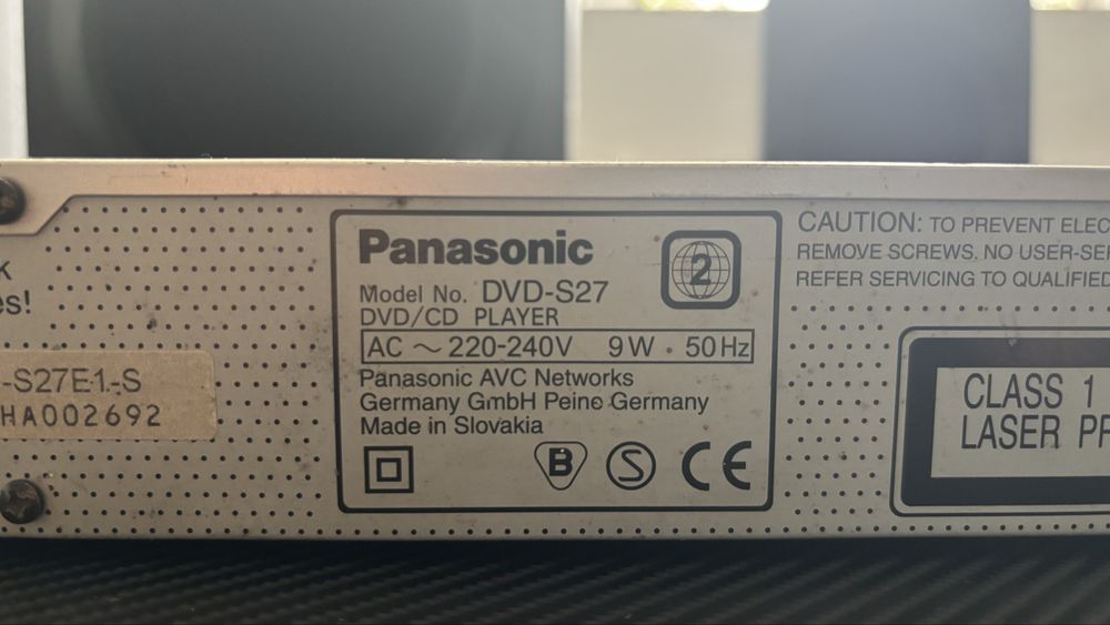 Panasonic DVD-S27 functional