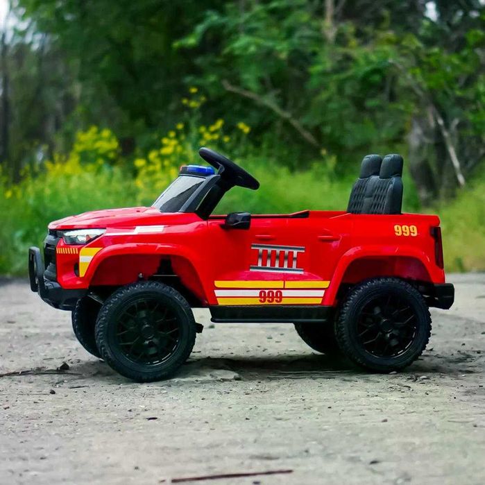 Masinuta electrica pentru 2 copii Kinderauto FirePatrol 4x200w, 24V