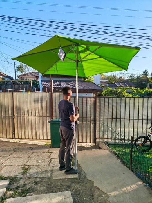 Umbrelă terasă SUNCOMFORT by GLATZ Push Up Ø250 cm, verde – nouă