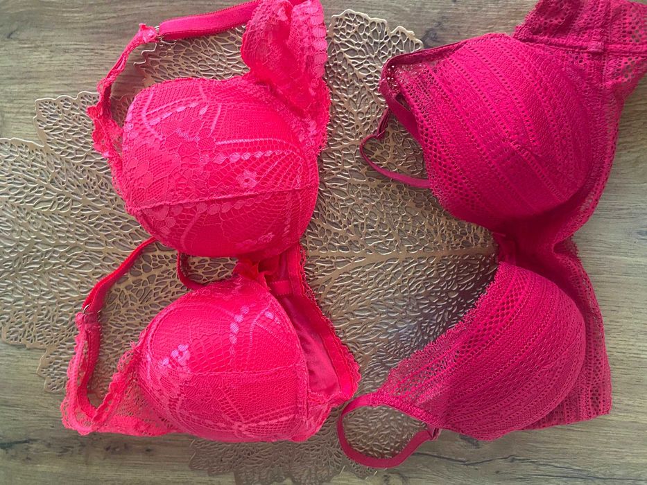 Sutien, bordo si roz, masura 75B, H&M, nou