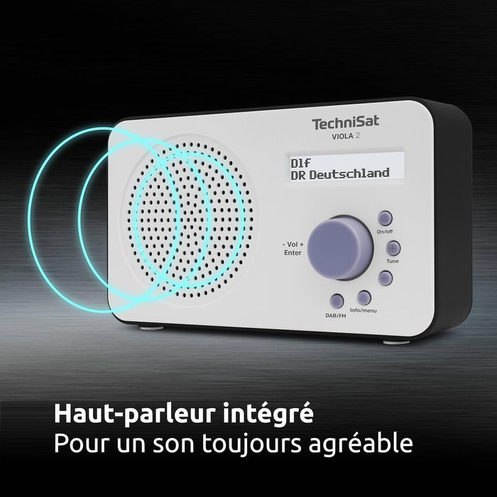 Radio portabil TechniSat Viola 2, 1 W, DAB+,ecran LCD, alb,sigilat