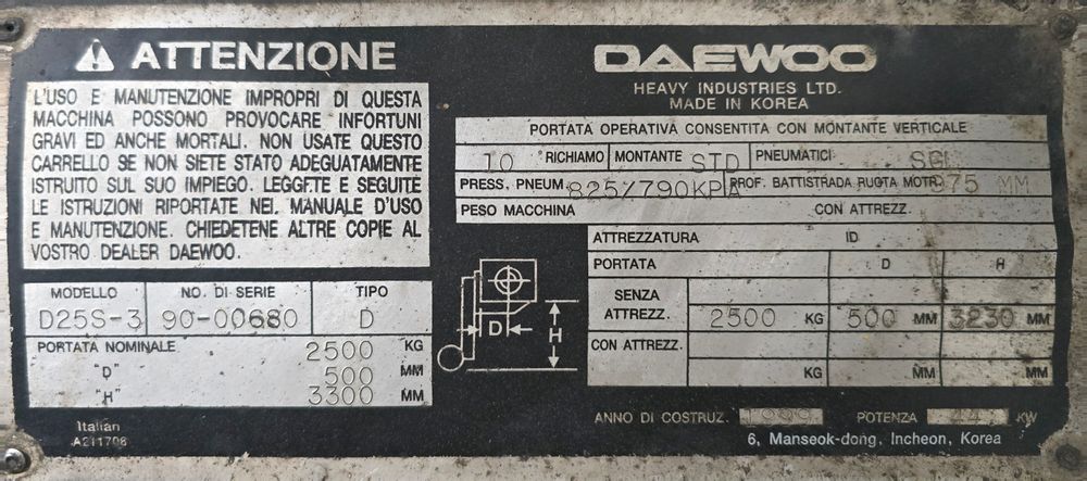 Stivuitor Daewoo
