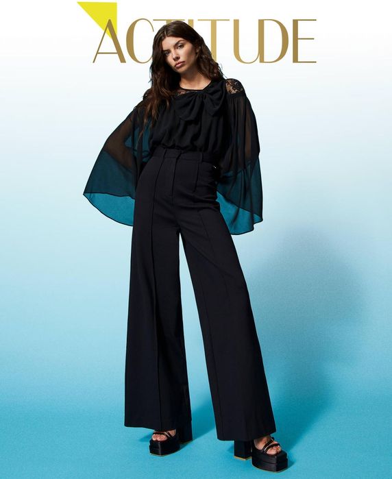 Черен панталон палацо Twinset,висока талия, XS/S,нов с етикет!