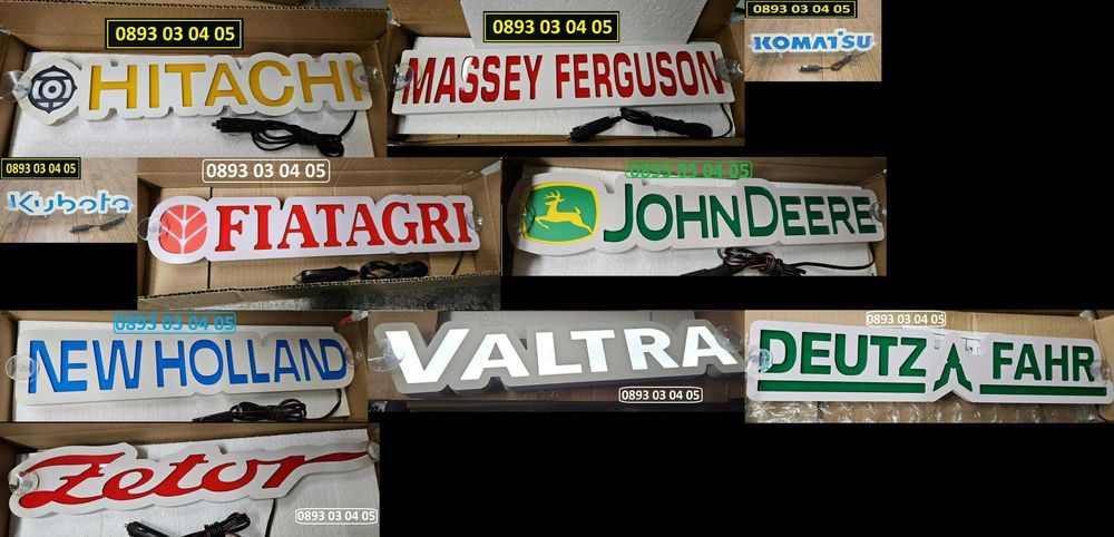 3D Свтещи табели JCB Claas Cat ...