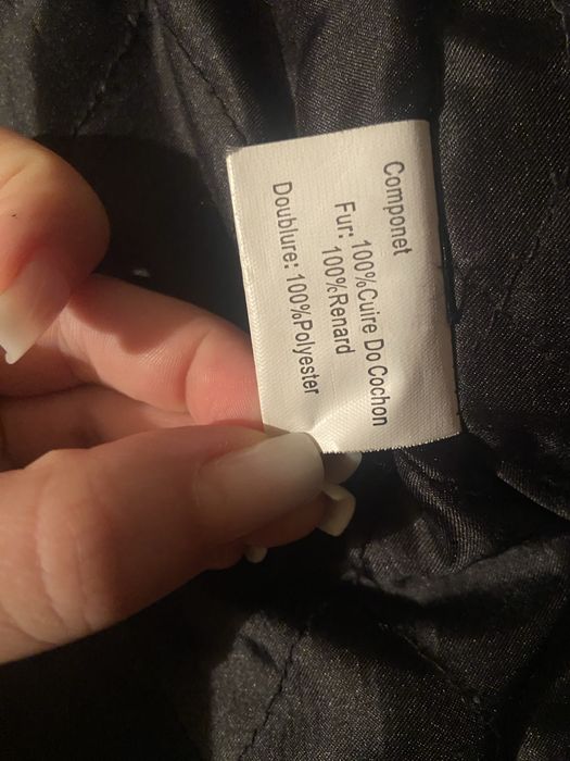 Palton cu blana 100% naturala