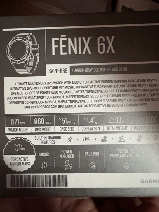 Продам часы Garmin fenix 6x