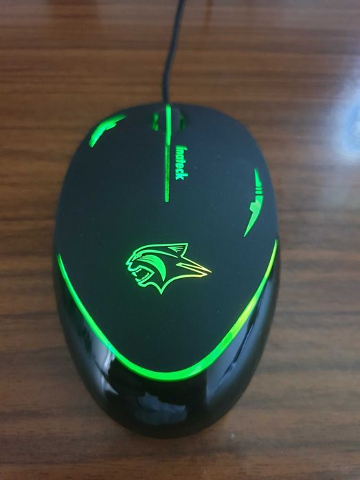 Mouse Gaming Inateck MS1001 Negru - LED - cu fir - USB - NOU, in cutie