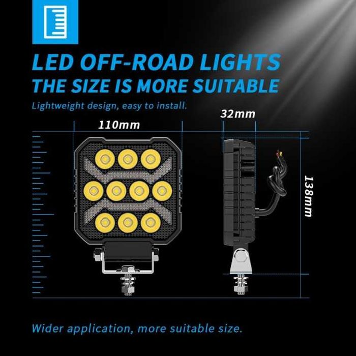 Диоден халоген LED с бяла светлина и жълт габарит 12/24V T774