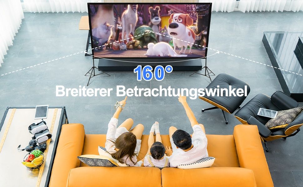 Преносим екран за проектор VISULAPEX 120" 4K със стойка и чанта