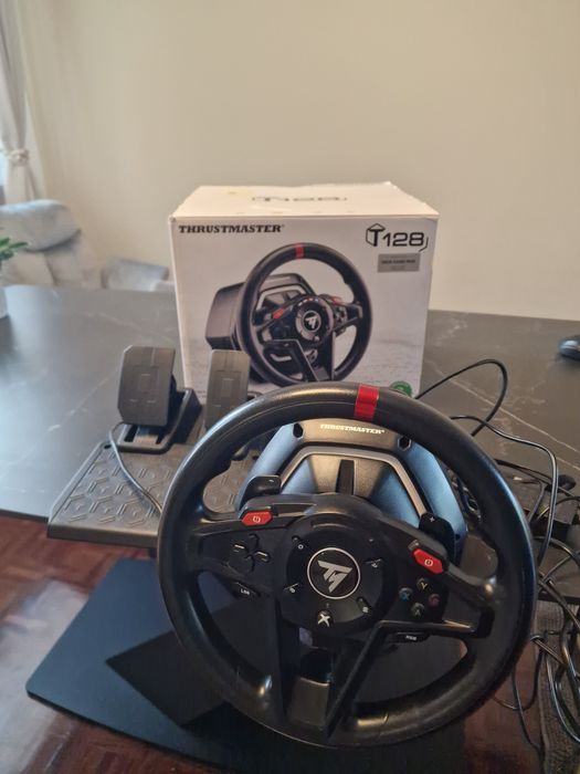 Волан с ГАРАНЦИЯ Thrustmaster t 128 за XBOX. Хибридна FFB - колани и зъбчатки. 2 Нм
