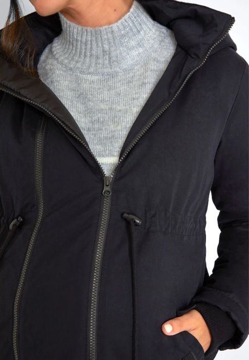 JoJo Maman Bébé 2 in 1 Преходна парка за бременни в черно