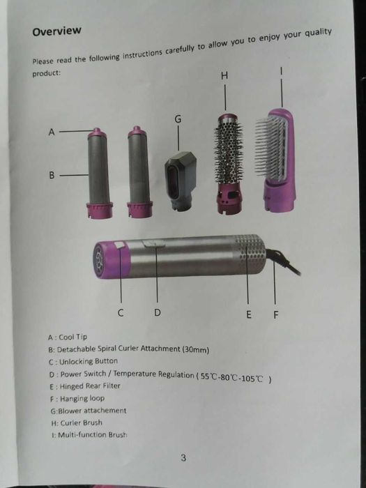Фен с насадками для укладки волос