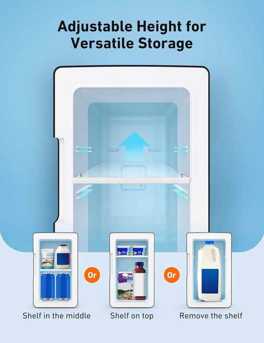AstroAI Мини хладилник 2.0 Gen, 6 литра/8 кутии, малък хладилник