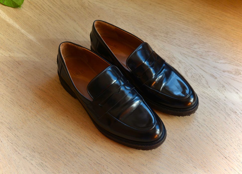 Черни дамски обувки тип лоуфъри Billi Bi 38