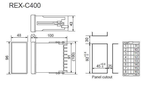 Termostat electronic Rex C400 MAN