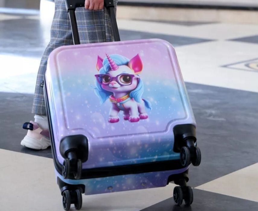 Чемодан для девочки с единорогом