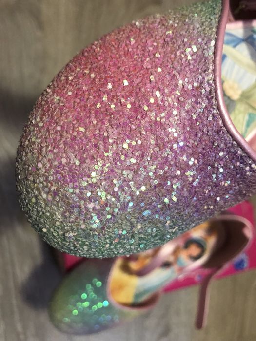 Pantofi sandale sclipici cu toc copii ca noi