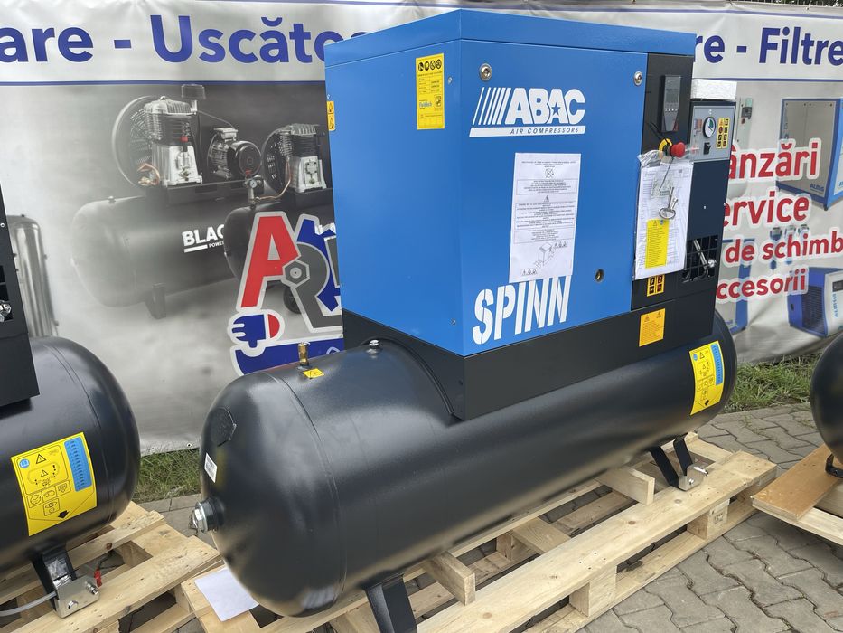 Compresor pe surub ABAC 11kw -10bar/13bar + Rezervor 500l +Uscator Aer