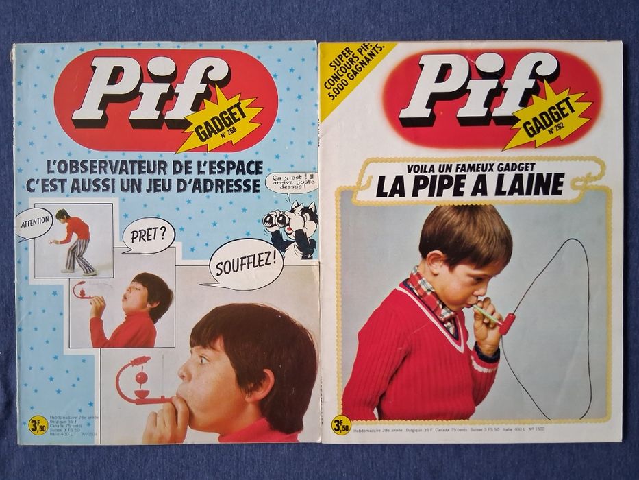 ЛОТ Стари Френски Списания PIF Gadjet  18 Броя