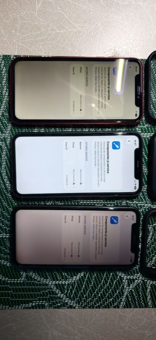 3x iPhone 11 64GB – Full funcționale – Face ID defect – 550 RON/buc FIX