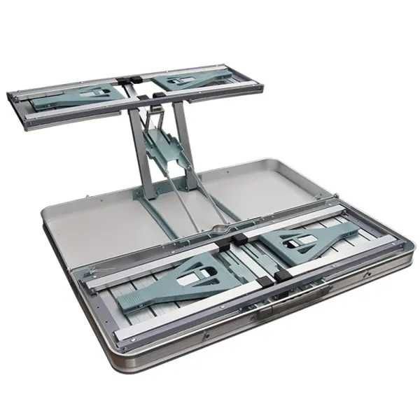 ПРОМО!! Сгъваема маса и столове, за 4 души, За пикник и къмпинг, Алуминиева