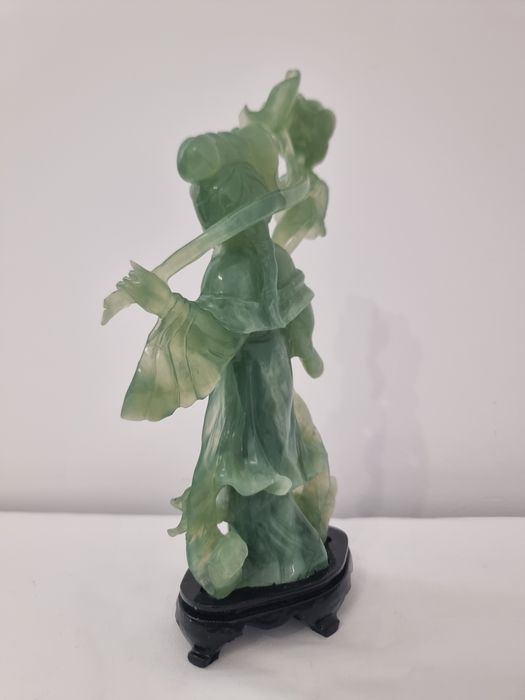 Statueta sculptura in jad natural / Quin Yin
