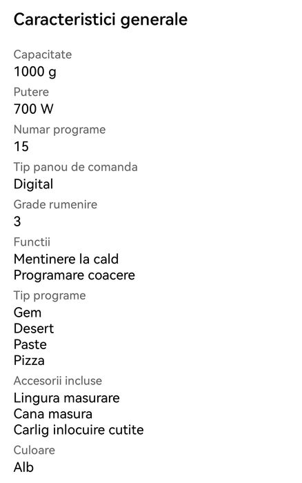 Mașina de pâine Tefal Uno