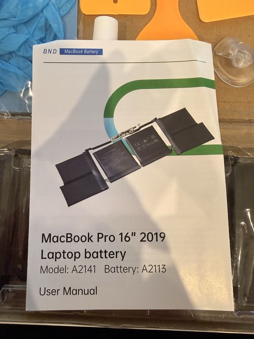 Laptop battery for MacBook Pro 16” 2019