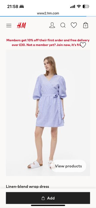 Короткое платье фирмы H&M