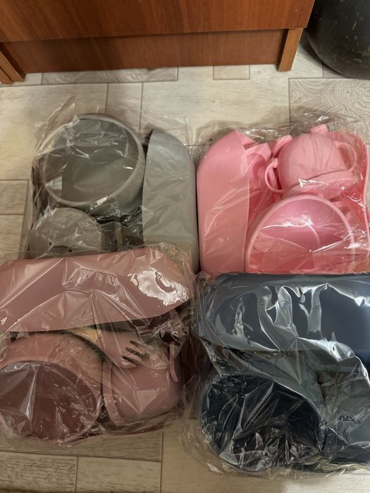 Набор посуды для детей силиконовый