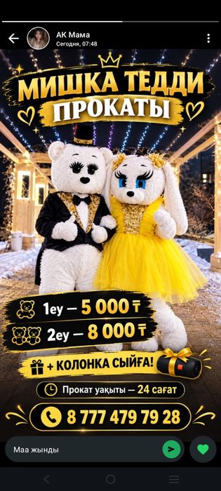 Прокат Ростовых Костюмов Тедди