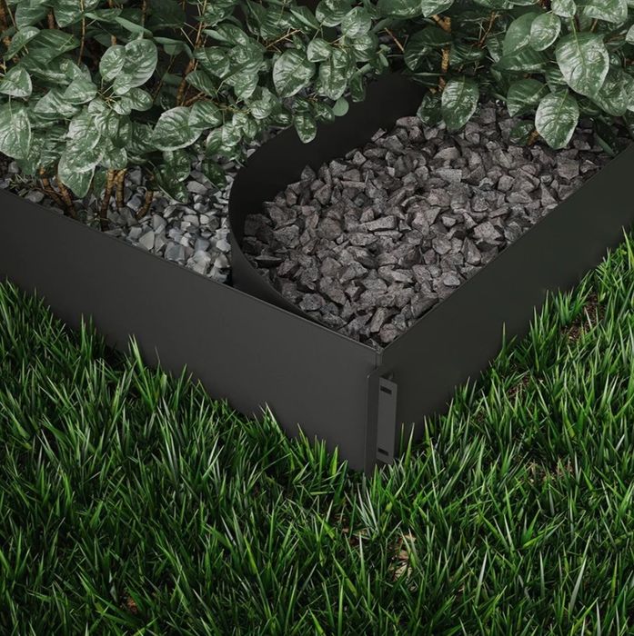 Метален бордюр за градина антрацит 10м N°242