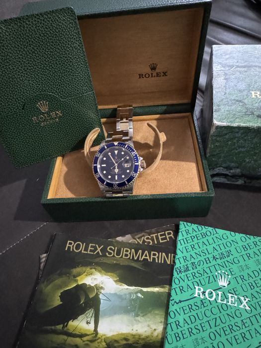 Rolex Submariner Date 18k gold blue dial