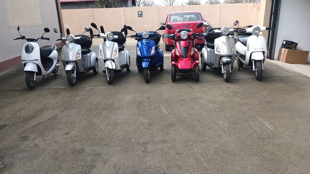 Triciclete si scutere electrice,acte pentru inregistrare,baterii noi.