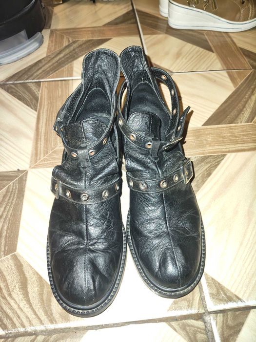 Pantofi trendy piele negru bronz 37/38